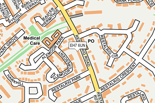 EH7 6UN map - OS OpenMap – Local (Ordnance Survey) EH7 6UN map - OS OpenMap – Local (Ordnance Survey)