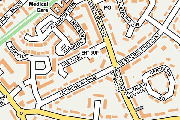 EH7 6UP map - OS OpenMap – Local (Ordnance Survey) EH7 6UP map - OS OpenMap – Local (Ordnance Survey)