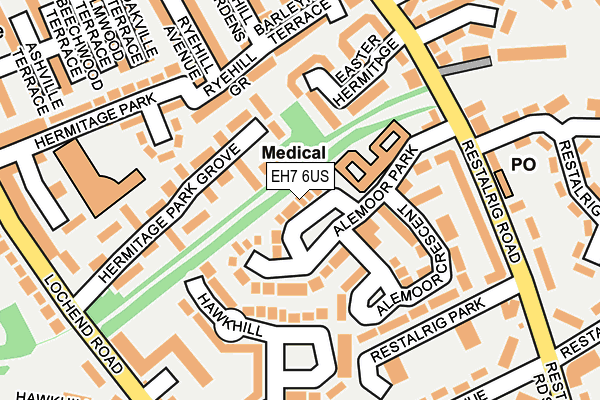 EH7 6US map - OS OpenMap – Local (Ordnance Survey) EH7 6US map - OS OpenMap – Local (Ordnance Survey)