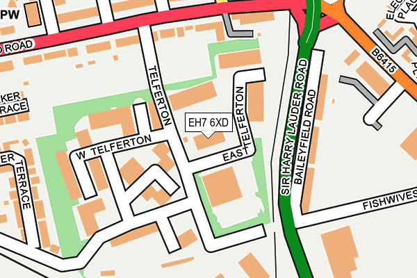 EH7 6XD map - OS OpenMap – Local (Ordnance Survey) EH7 6XD map - OS OpenMap – Local (Ordnance Survey)