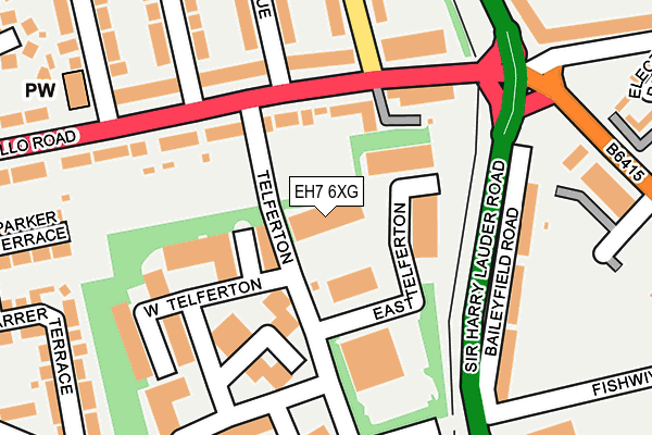 EH7 6XG map - OS OpenMap – Local (Ordnance Survey) EH7 6XG map - OS OpenMap – Local (Ordnance Survey)