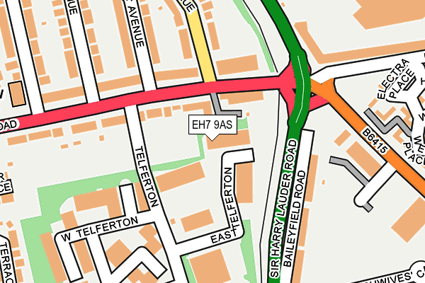 EH7 9AS map - OS OpenMap – Local (Ordnance Survey) EH7 9AS map - OS OpenMap – Local (Ordnance Survey)