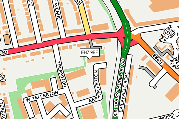 EH7 9BF map - OS OpenMap – Local (Ordnance Survey) EH7 9BF map - OS OpenMap – Local (Ordnance Survey)