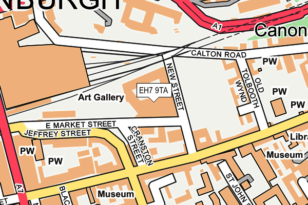 EH7 9TA map - OS OpenMap – Local (Ordnance Survey) EH7 9TA map - OS OpenMap – Local (Ordnance Survey)