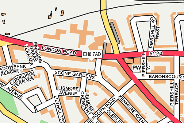 EH8 7AD map - OS OpenMap – Local (Ordnance Survey) EH8 7AD map - OS OpenMap – Local (Ordnance Survey)