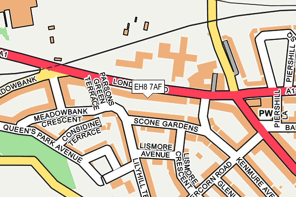 EH8 7AF map - OS OpenMap – Local (Ordnance Survey) EH8 7AF map - OS OpenMap – Local (Ordnance Survey)