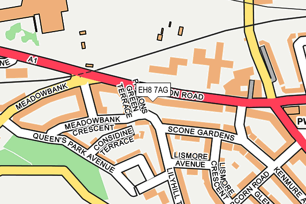 EH8 7AG map - OS OpenMap – Local (Ordnance Survey) EH8 7AG map - OS OpenMap – Local (Ordnance Survey)
