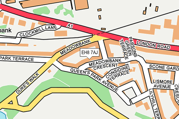 EH8 7AJ map - OS OpenMap – Local (Ordnance Survey) EH8 7AJ map - OS OpenMap – Local (Ordnance Survey)