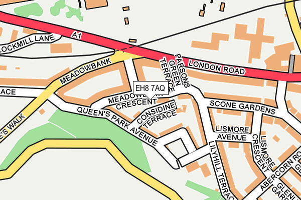 EH8 7AQ map - OS OpenMap – Local (Ordnance Survey) EH8 7AQ map - OS OpenMap – Local (Ordnance Survey)