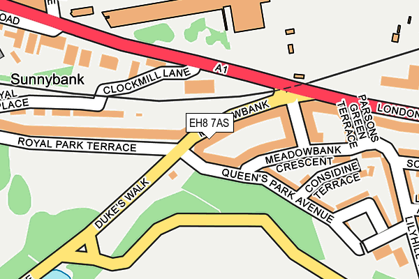 EH8 7AS map - OS OpenMap – Local (Ordnance Survey) EH8 7AS map - OS OpenMap – Local (Ordnance Survey)