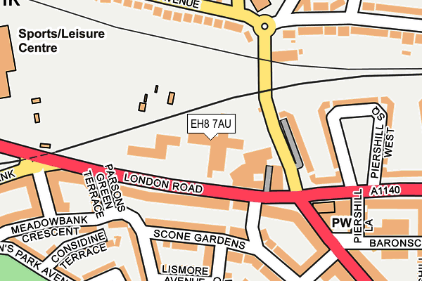EH8 7AU map - OS OpenMap – Local (Ordnance Survey) EH8 7AU map - OS OpenMap – Local (Ordnance Survey)