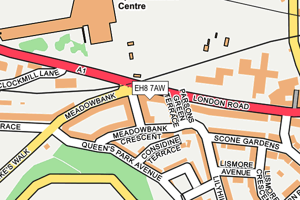 EH8 7AW map - OS OpenMap – Local (Ordnance Survey) EH8 7AW map - OS OpenMap – Local (Ordnance Survey)