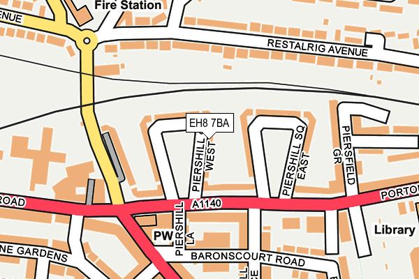 EH8 7BA map - OS OpenMap – Local (Ordnance Survey) EH8 7BA map - OS OpenMap – Local (Ordnance Survey)