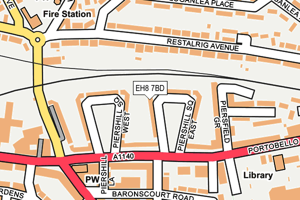 EH8 7BD map - OS OpenMap – Local (Ordnance Survey) EH8 7BD map - OS OpenMap – Local (Ordnance Survey)