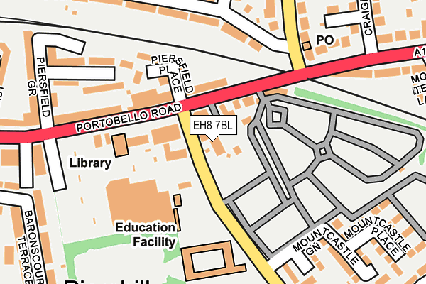 EH8 7BL map - OS OpenMap – Local (Ordnance Survey) EH8 7BL map - OS OpenMap – Local (Ordnance Survey)