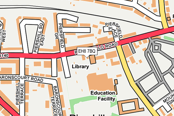 EH8 7BQ map - OS OpenMap – Local (Ordnance Survey) EH8 7BQ map - OS OpenMap – Local (Ordnance Survey)
