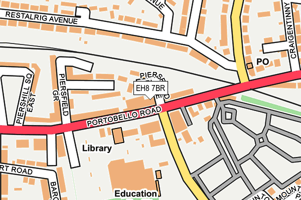 EH8 7BR map - OS OpenMap – Local (Ordnance Survey) EH8 7BR map - OS OpenMap – Local (Ordnance Survey)