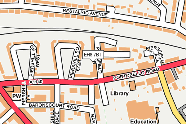 EH8 7BT map - OS OpenMap – Local (Ordnance Survey) EH8 7BT map - OS OpenMap – Local (Ordnance Survey)