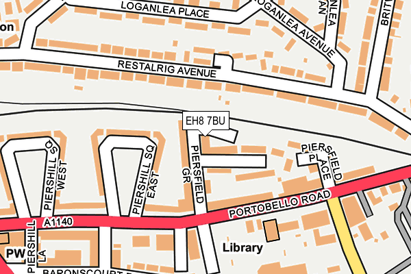 EH8 7BU map - OS OpenMap – Local (Ordnance Survey) EH8 7BU map - OS OpenMap – Local (Ordnance Survey)