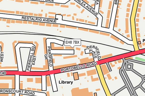 EH8 7BX map - OS OpenMap – Local (Ordnance Survey) EH8 7BX map - OS OpenMap – Local (Ordnance Survey)