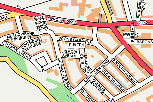 EH8 7DN map - OS OpenMap – Local (Ordnance Survey) EH8 7DN map - OS OpenMap – Local (Ordnance Survey)