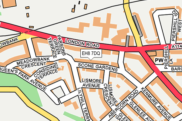 EH8 7DQ map - OS OpenMap – Local (Ordnance Survey) EH8 7DQ map - OS OpenMap – Local (Ordnance Survey)