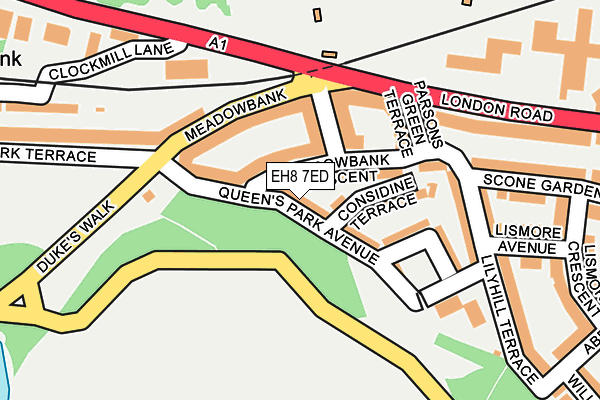 EH8 7ED map - OS OpenMap – Local (Ordnance Survey) EH8 7ED map - OS OpenMap – Local (Ordnance Survey)