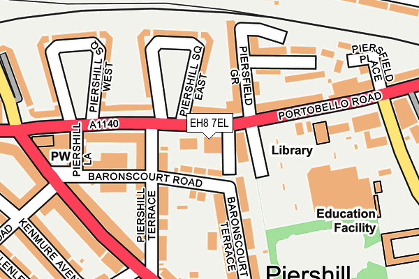 EH8 7EL map - OS OpenMap – Local (Ordnance Survey) EH8 7EL map - OS OpenMap – Local (Ordnance Survey)