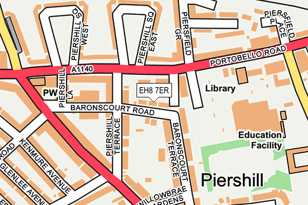 EH8 7ER map - OS OpenMap – Local (Ordnance Survey) EH8 7ER map - OS OpenMap – Local (Ordnance Survey)