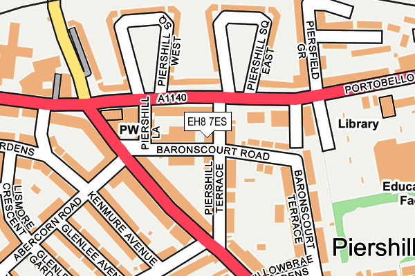 EH8 7ES map - OS OpenMap – Local (Ordnance Survey) EH8 7ES map - OS OpenMap – Local (Ordnance Survey)
