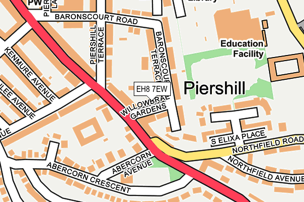 EH8 7EW map - OS OpenMap – Local (Ordnance Survey) EH8 7EW map - OS OpenMap – Local (Ordnance Survey)