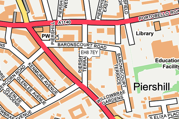 EH8 7EY map - OS OpenMap – Local (Ordnance Survey) EH8 7EY map - OS OpenMap – Local (Ordnance Survey)