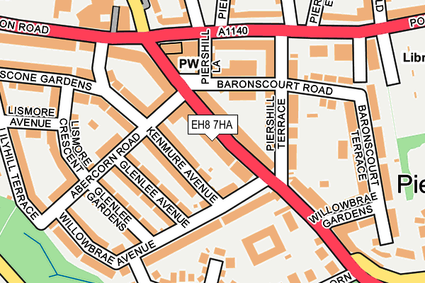 EH8 7HA map - OS OpenMap – Local (Ordnance Survey) EH8 7HA map - OS OpenMap – Local (Ordnance Survey)