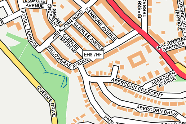 EH8 7HF map - OS OpenMap – Local (Ordnance Survey) EH8 7HF map - OS OpenMap – Local (Ordnance Survey)