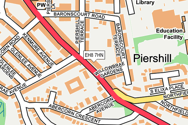 EH8 7HN map - OS OpenMap – Local (Ordnance Survey) EH8 7HN map - OS OpenMap – Local (Ordnance Survey)