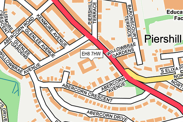 EH8 7HW map - OS OpenMap – Local (Ordnance Survey) EH8 7HW map - OS OpenMap – Local (Ordnance Survey)
