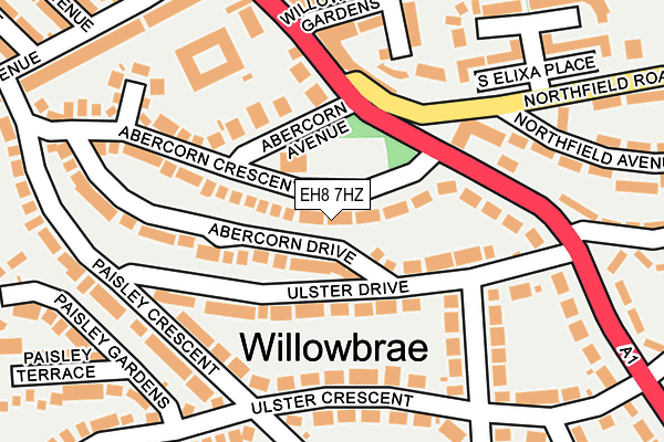 EH8 7HZ map - OS OpenMap – Local (Ordnance Survey)
