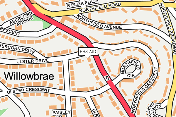 EH8 7JD map - OS OpenMap – Local (Ordnance Survey) EH8 7JD map - OS OpenMap – Local (Ordnance Survey)