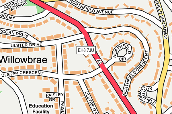 EH8 7JU map - OS OpenMap – Local (Ordnance Survey) EH8 7JU map - OS OpenMap – Local (Ordnance Survey)
