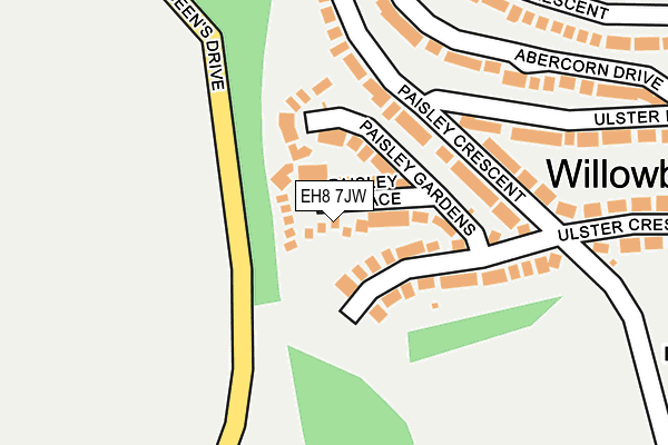 EH8 7JW map - OS OpenMap – Local (Ordnance Survey) EH8 7JW map - OS OpenMap – Local (Ordnance Survey)