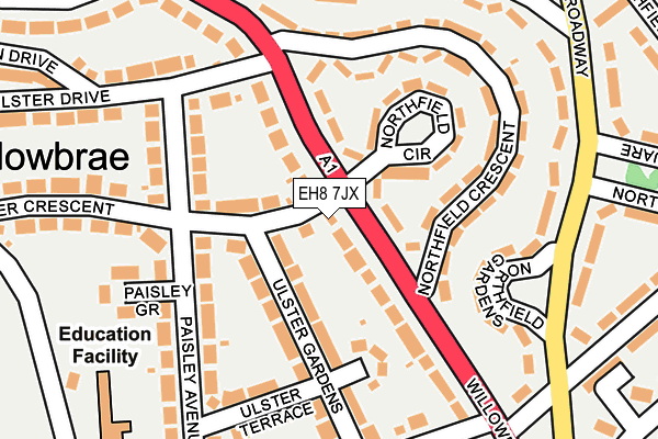 EH8 7JX map - OS OpenMap – Local (Ordnance Survey) EH8 7JX map - OS OpenMap – Local (Ordnance Survey)