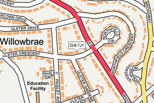 EH8 7JY map - OS OpenMap – Local (Ordnance Survey) EH8 7JY map - OS OpenMap – Local (Ordnance Survey)