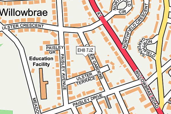 EH8 7JZ map - OS OpenMap – Local (Ordnance Survey) EH8 7JZ map - OS OpenMap – Local (Ordnance Survey)
