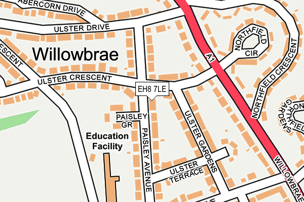 EH8 7LE map - OS OpenMap – Local (Ordnance Survey) EH8 7LE map - OS OpenMap – Local (Ordnance Survey)