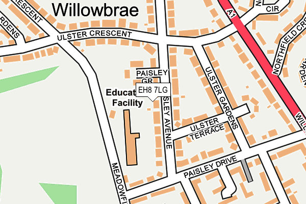 EH8 7LG map - OS OpenMap – Local (Ordnance Survey) EH8 7LG map - OS OpenMap – Local (Ordnance Survey)