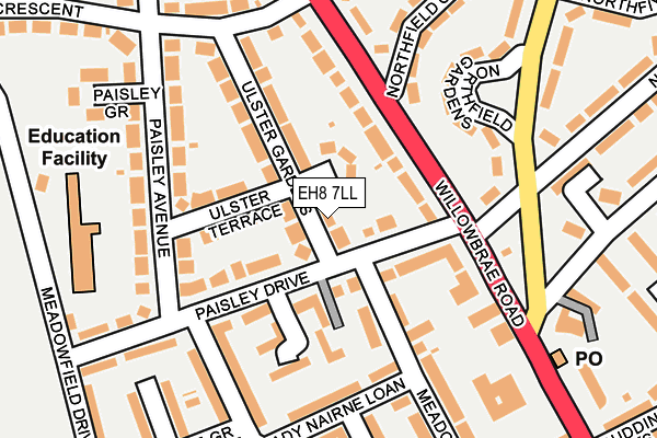 EH8 7LL map - OS OpenMap – Local (Ordnance Survey) EH8 7LL map - OS OpenMap – Local (Ordnance Survey)