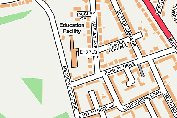 EH8 7LQ map - OS OpenMap – Local (Ordnance Survey) EH8 7LQ map - OS OpenMap – Local (Ordnance Survey)