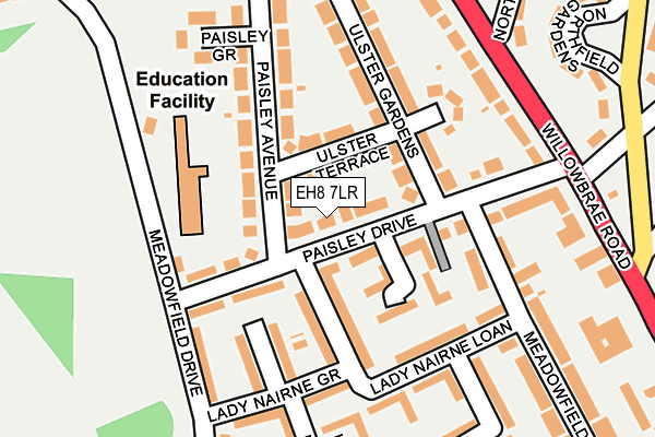 EH8 7LR map - OS OpenMap – Local (Ordnance Survey) EH8 7LR map - OS OpenMap – Local (Ordnance Survey)