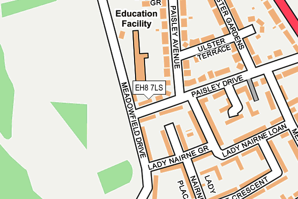 EH8 7LS map - OS OpenMap – Local (Ordnance Survey) EH8 7LS map - OS OpenMap – Local (Ordnance Survey)
