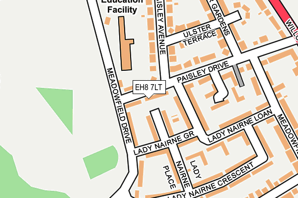 EH8 7LT map - OS OpenMap – Local (Ordnance Survey) EH8 7LT map - OS OpenMap – Local (Ordnance Survey)